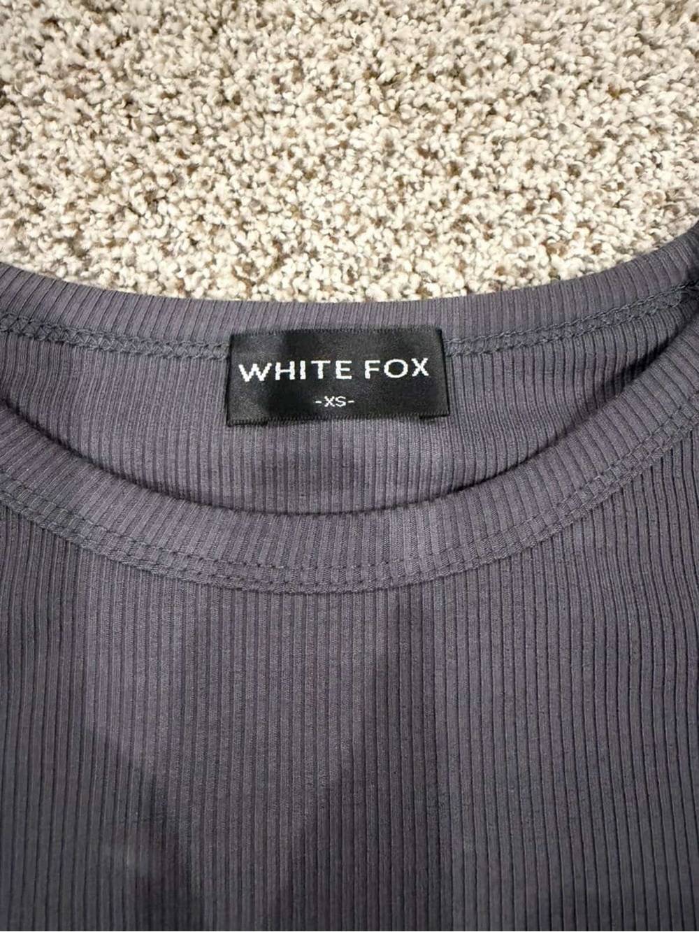 White Fox Project 5 Ribbed Baby Tee - Picture 2 of 2